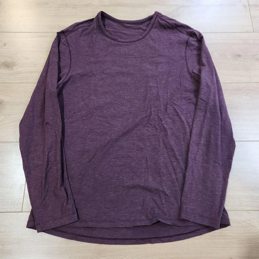 Lululemon Fundamental Long-Sleeve Shirt Womens 12 Purple Lightweight Athletic